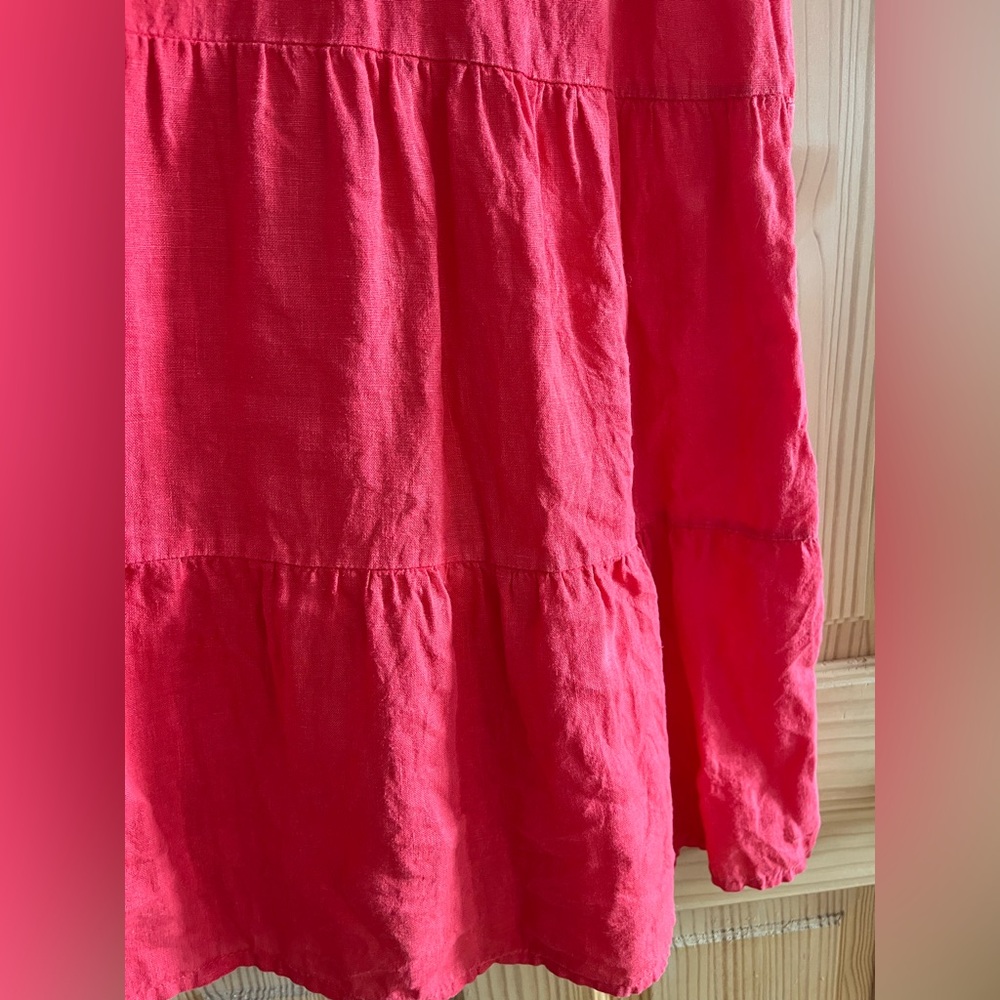 Rosemarine Red Linen Embroidered Women’s Dress Size‎ L - Picture 8 of 16
